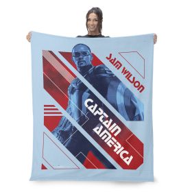 Marvel Captain America Sam Wilson Silk Touch Throw Blanket 40X50 Inches