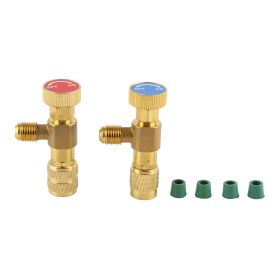 2pcs Liquid Safety Valve R410A R22 Air Conditioning Refrigerant 1/4 "Safety Adapter (Option: as picture)
