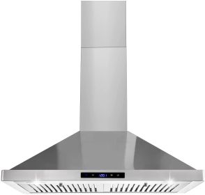 30 inch Range Hood 700CFM Wall Mount Stainless Steel Touch Control 3speed Stove Vent (Option: as picture)