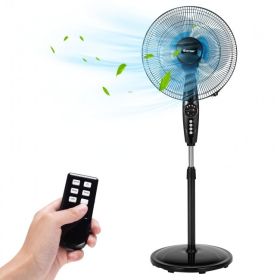 16 Inches Adjustable Height Fan with Quiet Oscillating Stand for Home and Office (Option: as picture)