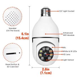 RW104P Security Camera With Lamp Holder (Color: White)