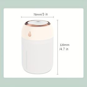 Portable Mini Humidifier 220ml Small Cool Mist Humidifier USB Personal Desktop Humidifier For Bedroom Travel Office Home (Color: White)